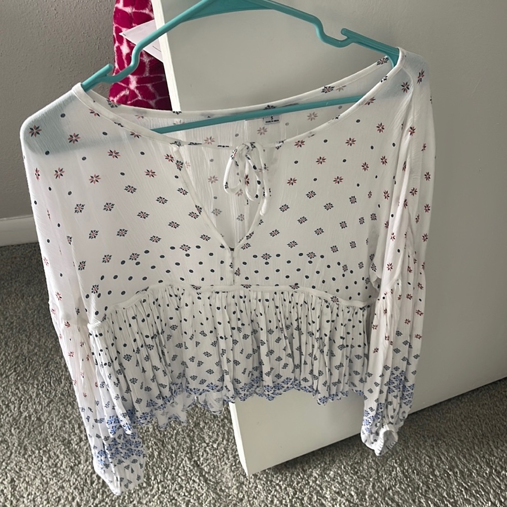 white Crop top